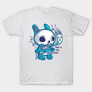 Kawaii Cute bunny skeleton with spirit. That's the spirit T-Shirt